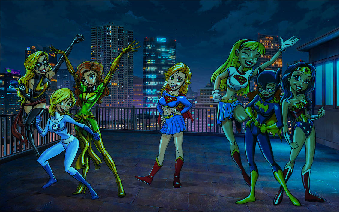 Marvel + DC girls by SchnaxelHuber on DeviantArt