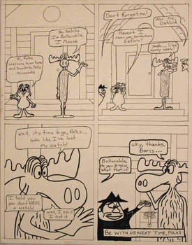 Rocky And Bullwinkle Gag Page   Full Ink By Theska