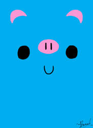 A Little Blue / Pink Piggy