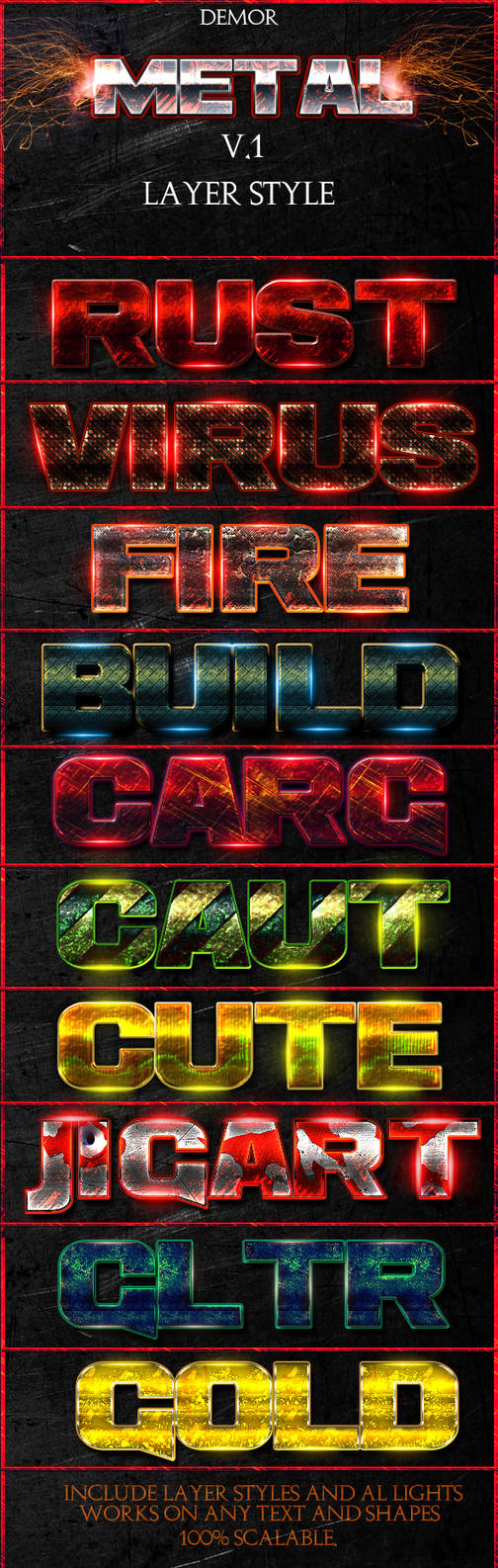 Deviantart Layer Style Golden Metal Layer Styles V1 by DEMOR01 on DeviantArt
