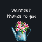 Warmest thanks to you
