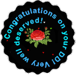Congratulations on your DD! Very well deserved!