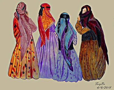 Women's clothing in the village