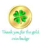 Thank you for the gold coin badge
