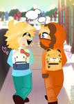 butters and kenny matching backpacks together :D by 1d0t1c