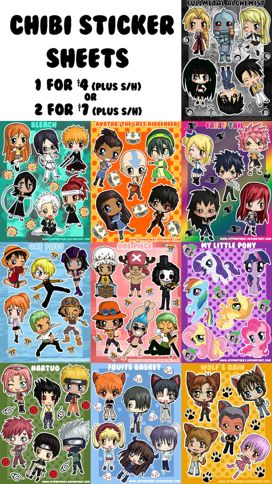 One Piece Group SD Sticker Set Anime Stickers