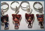 Wolf's Rain Charm Keychains by IcyPanther1
