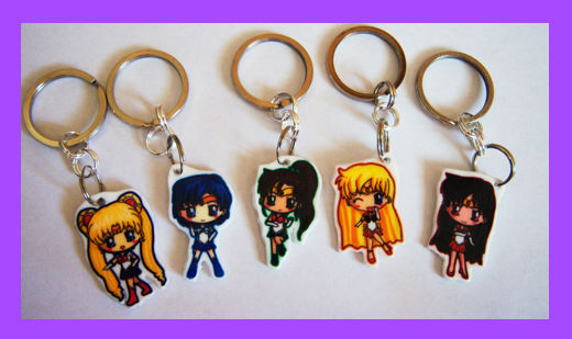 Sailor Moon Chibi Charm Keychains