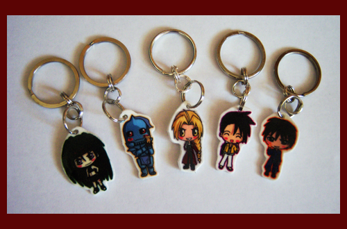 Fullmetal Alchemist Chibi Charm Keychains