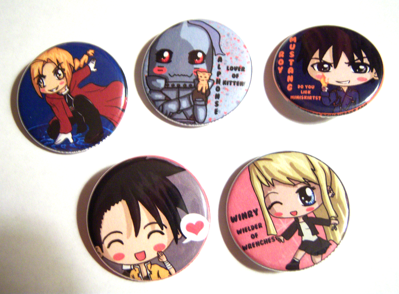 Fullmetal Alchemist Buttons