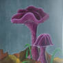 Laccaria amethystina acrylic 8x10