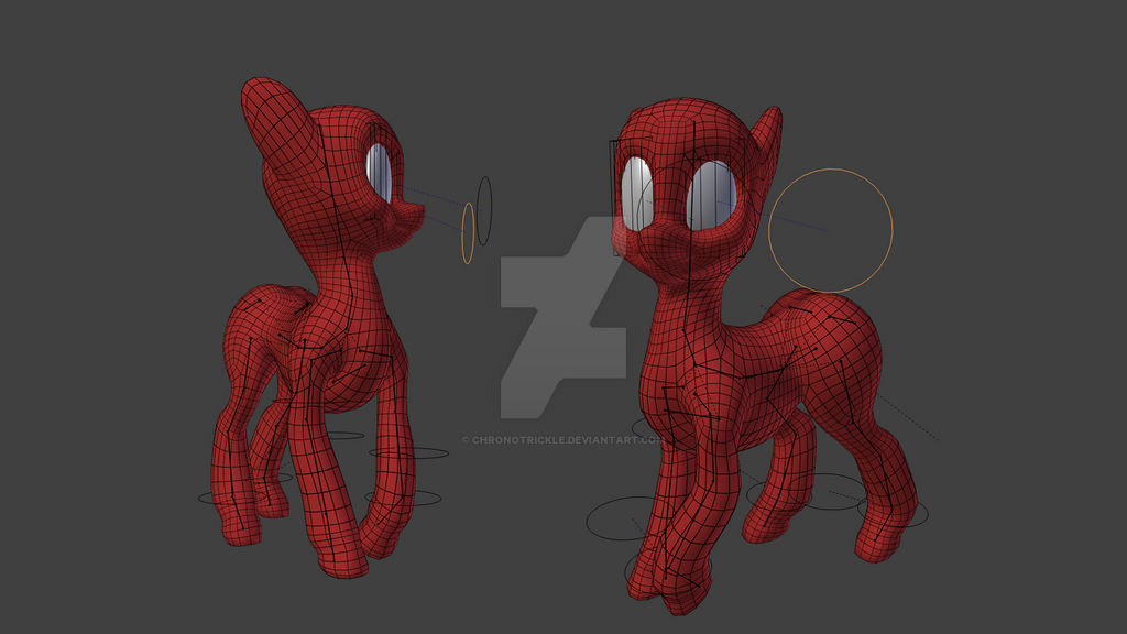 Early 3D Pony Rig by ChronoTrickle on DeviantArt