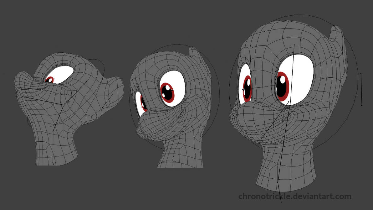 3D Pony Eye Rig and Facial Rig 01 by ChronoTrickle on DeviantArt