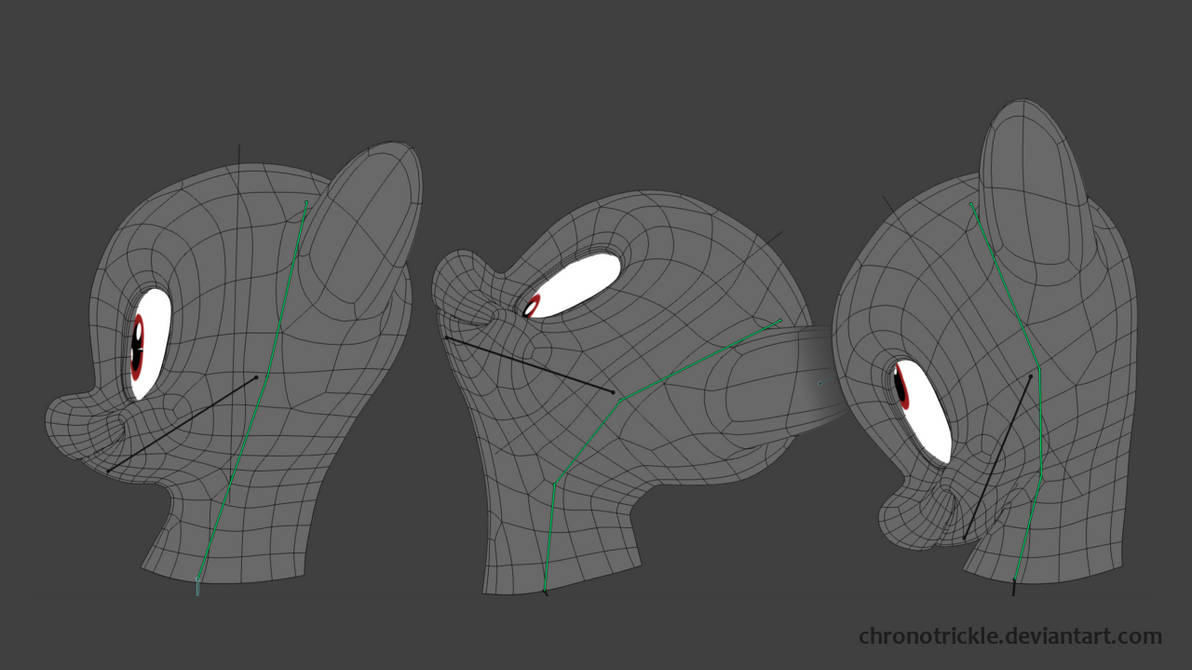 3D Pony Eye Rig and Facial Rig 02 by ChronoTrickle on DeviantArt