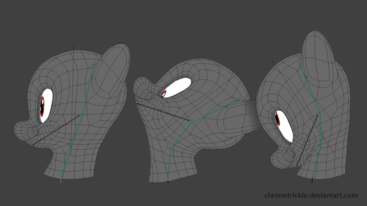 3D Pony Eye Rig and Facial Rig 02 by ChronoTrickle on DeviantArt