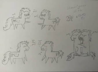 light blue horse's birthday (sketch)