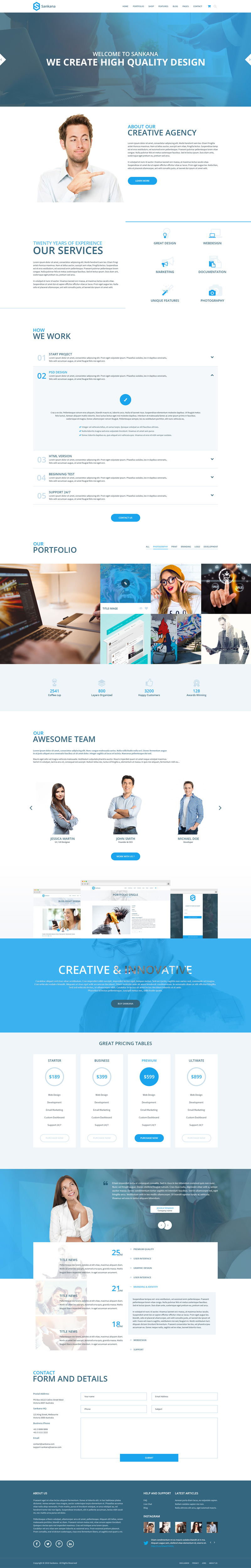 Sankana - MultiPurpose PSD Template