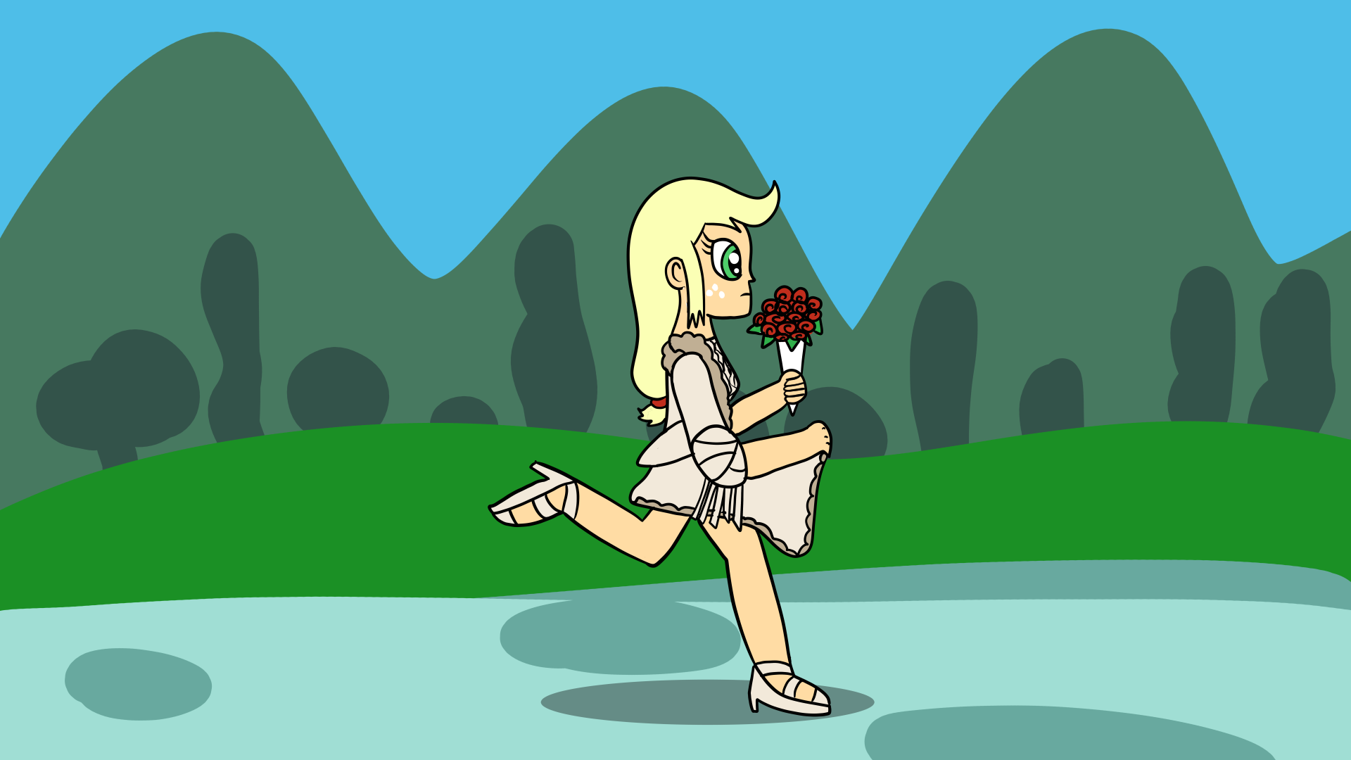 Running Request Eqg Applejack Running Request by platinumdrop on DeviantArt
