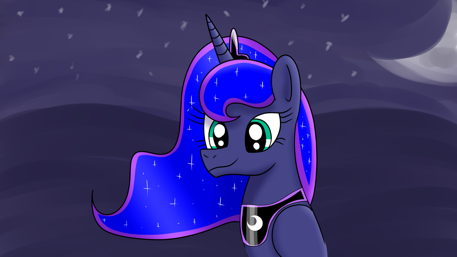 Luna At Night Sky by platinumdrop on DeviantArt
