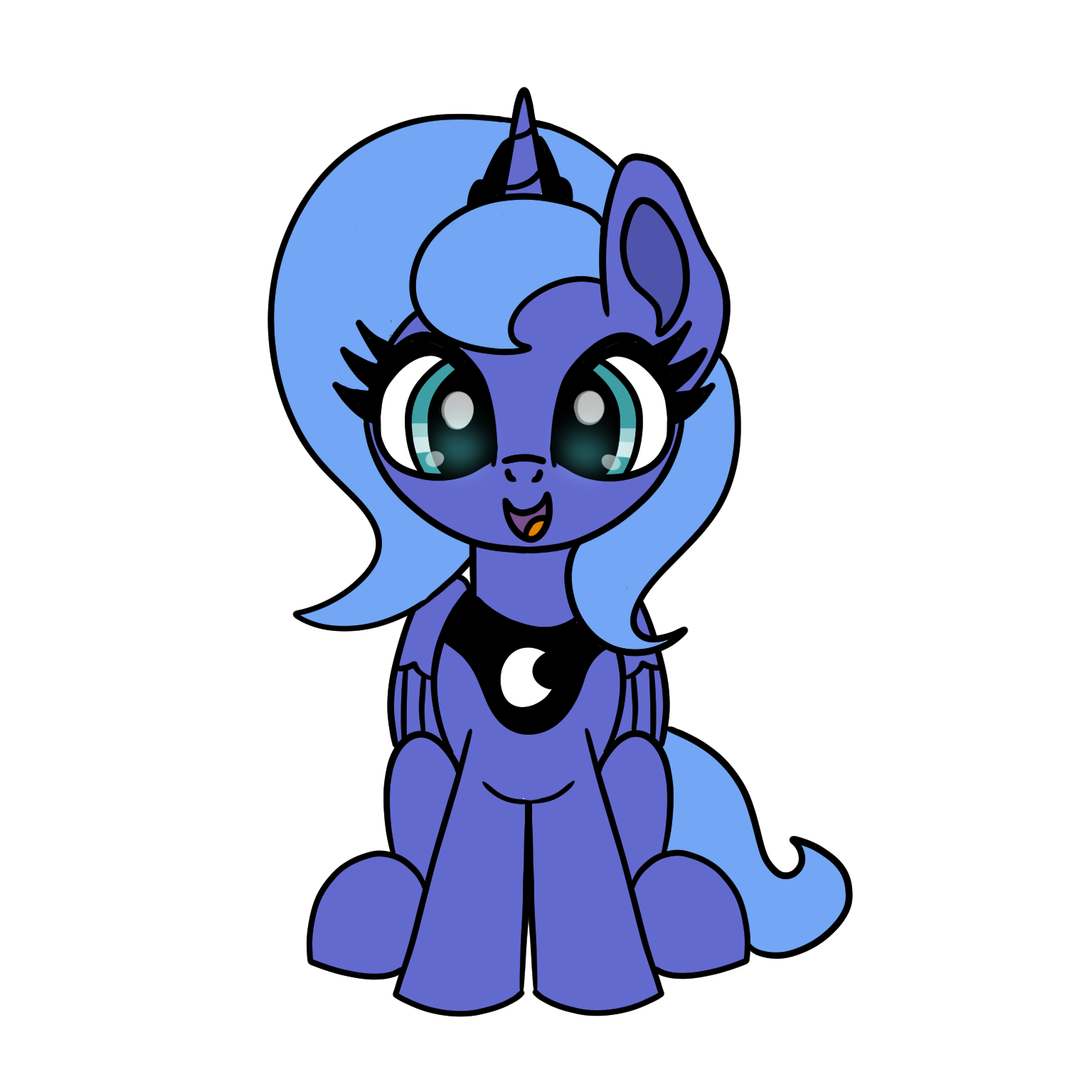 sitting Luna YCH example