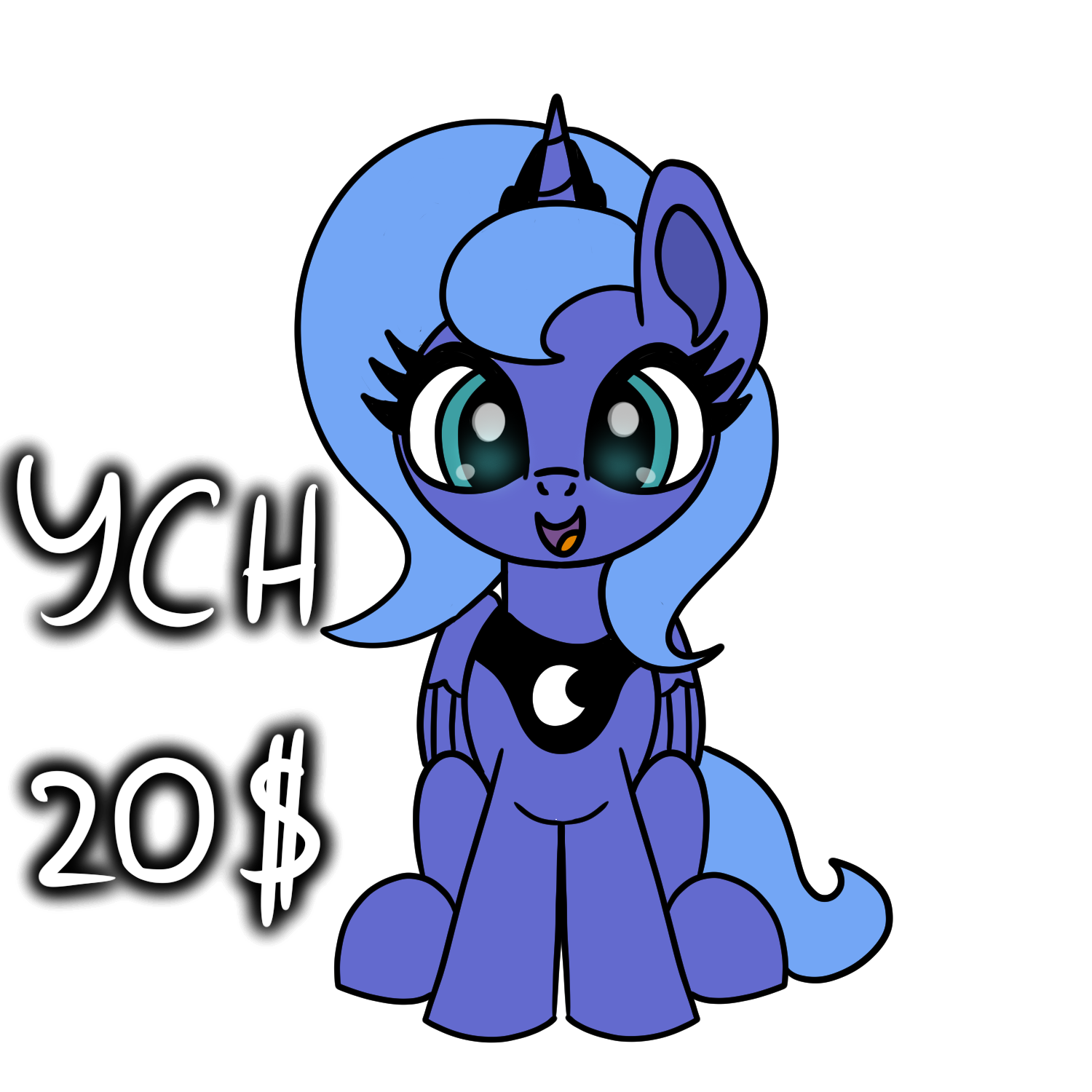 sitting pony YCH