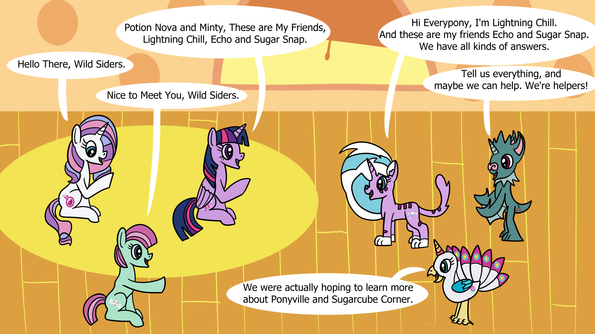 Ponies Meet the Wild Siders - commission