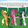 The Mane Three Sing Pull Ponies - commission