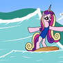 Princess Cadance's Greatest Surfin' - commission