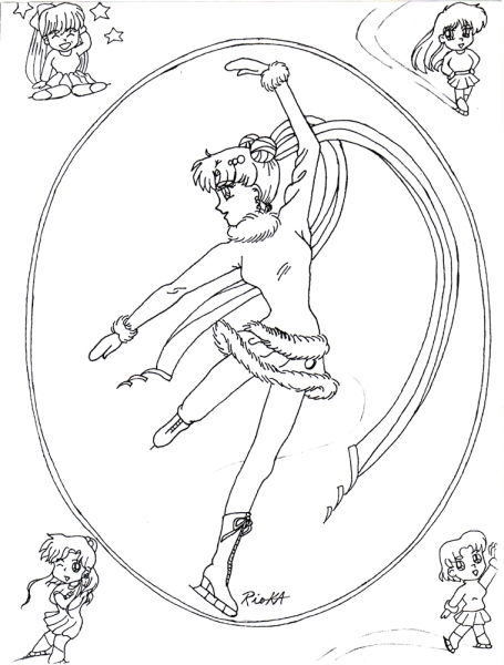 Retro Art: Sailor Moon Skating