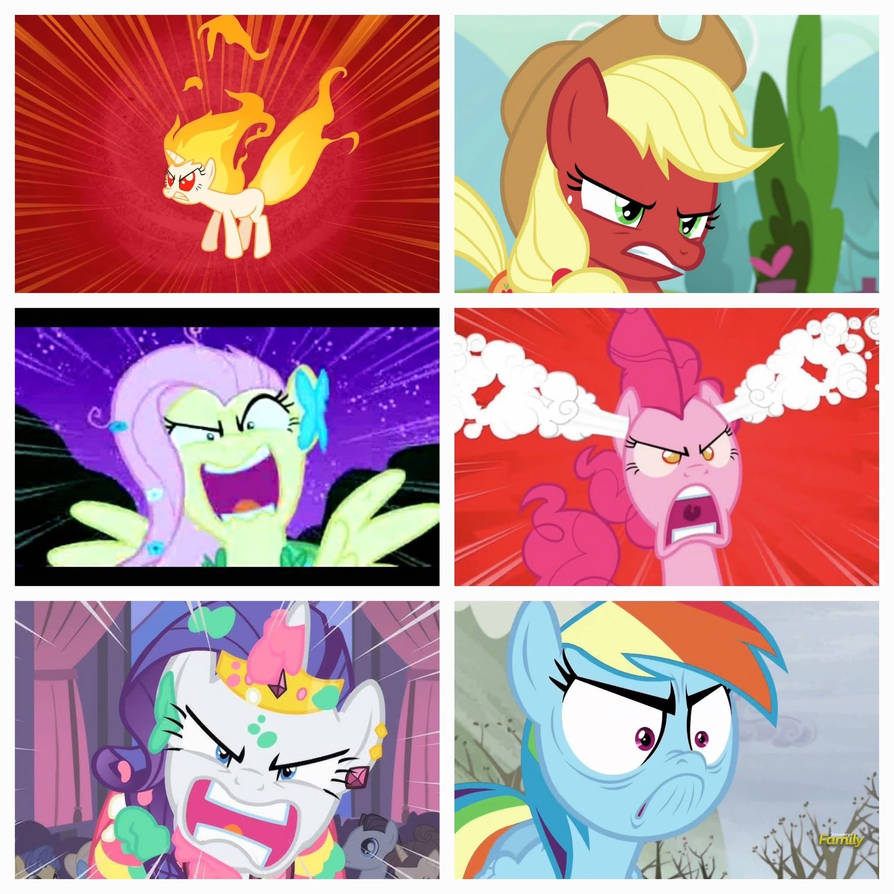 Mane Rage Monster Angry mane 6 by Erush03 on DeviantArt