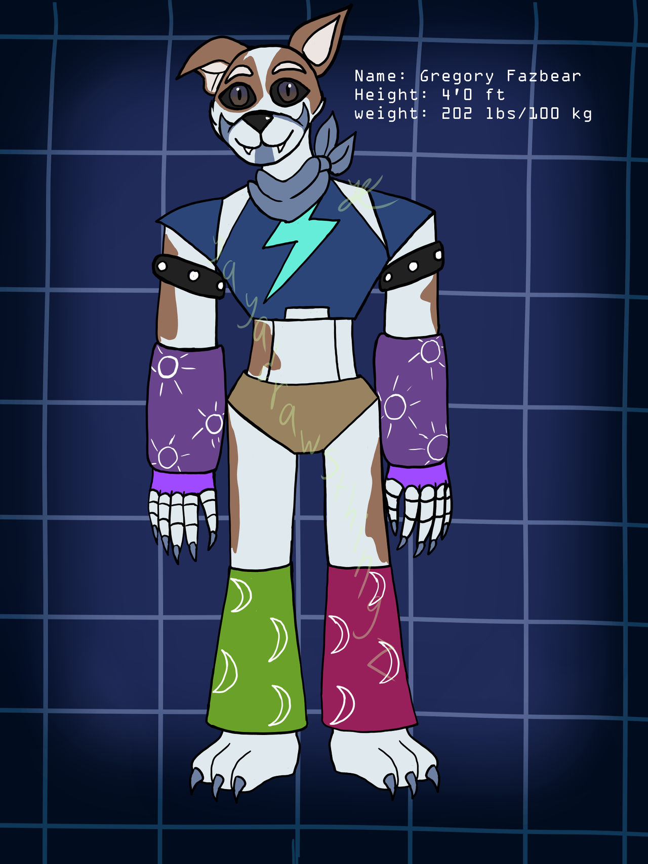fnaf gregory's official lawyer — skill at drawing anthro robots