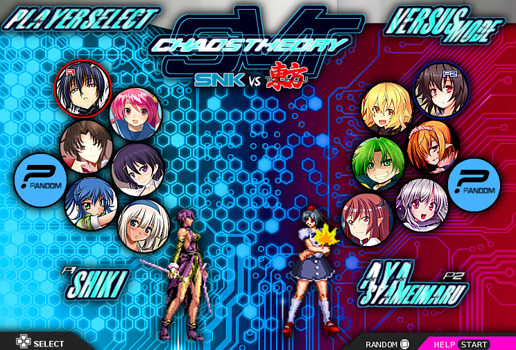 SNK vs Touhou (Fake) Select Screen