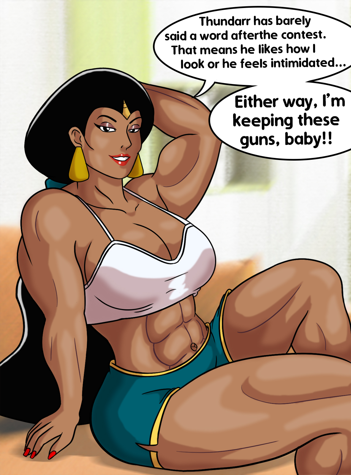 80's/90's AMQ 6th place - Ariel likes her muscles