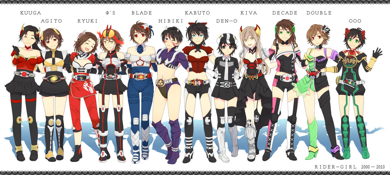 Kamen Rider GIRLS - Kuuga - OOO by Kamen-Riders on DeviantArt