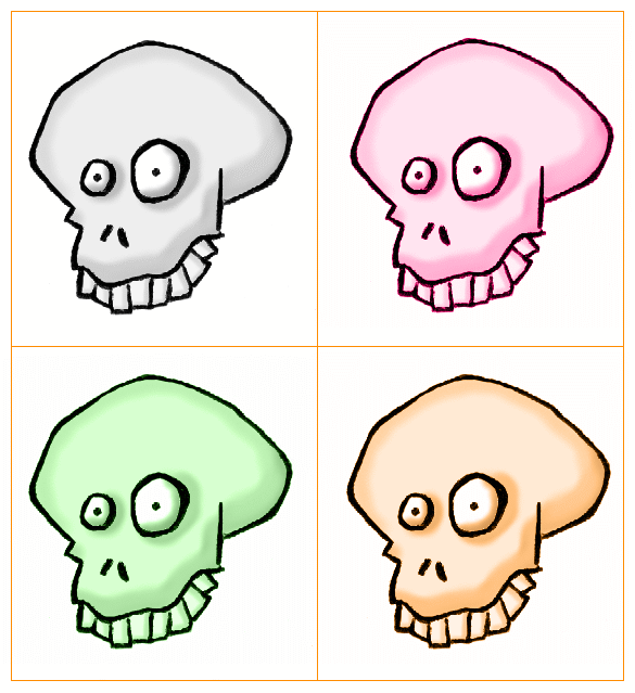 skull first attempt coloring