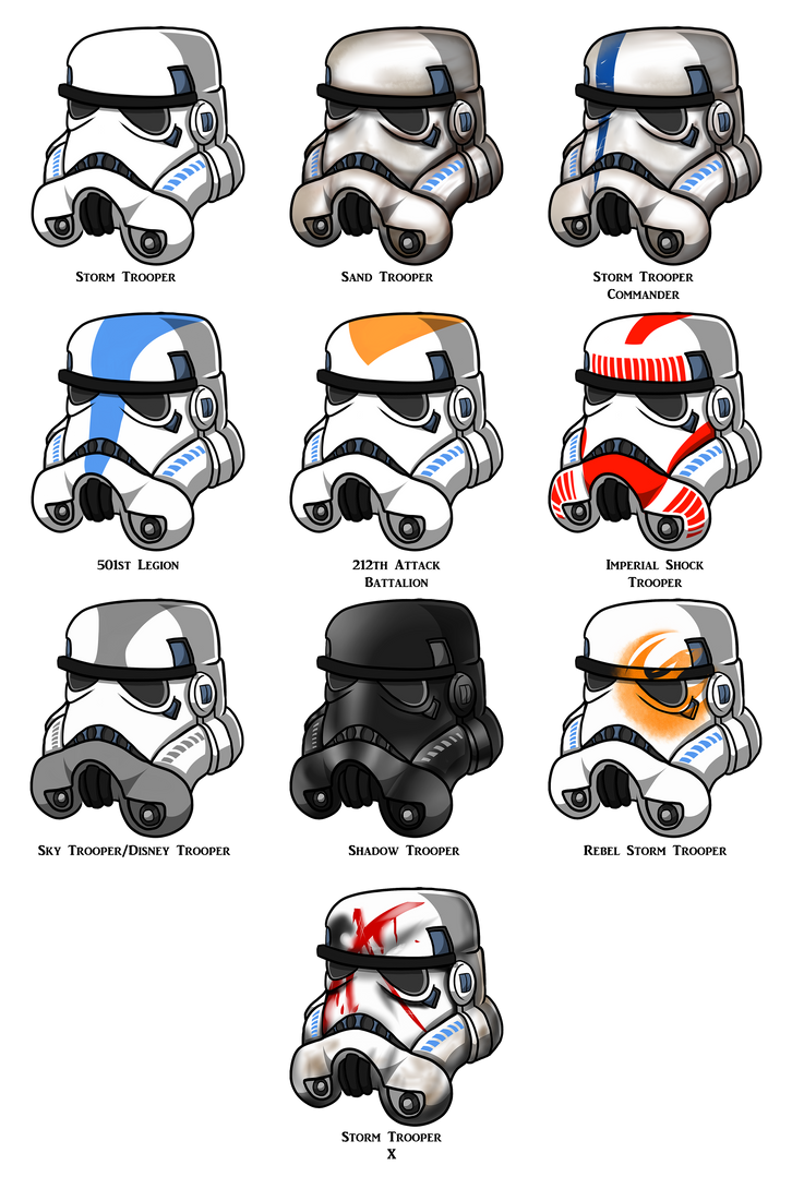 Stormtrooper helmets by Azure-Arts on DeviantArt