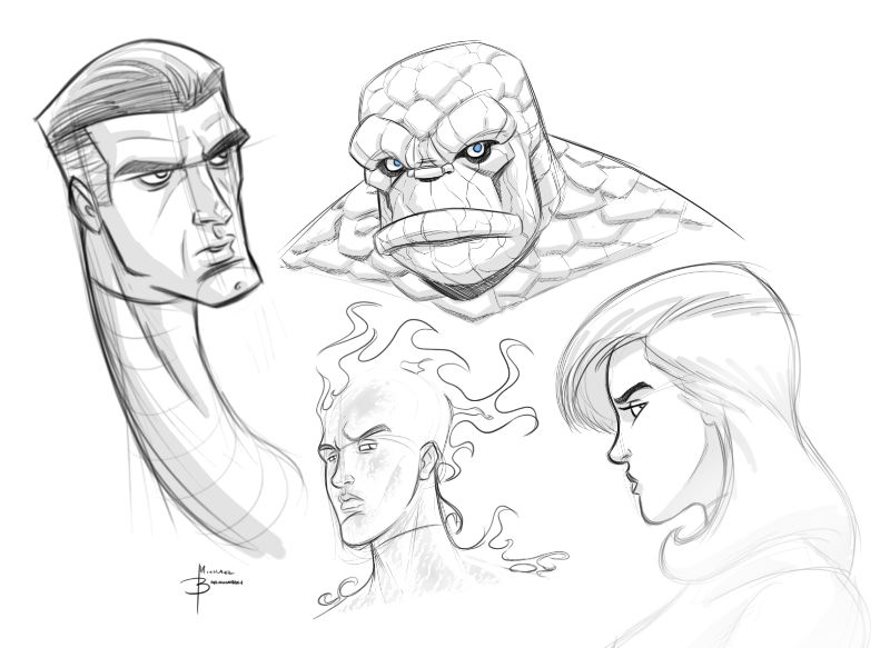Fantastic Four Sketch By Mborkowski On Deviantart