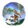 Luke on Dagobah in search of Yoda