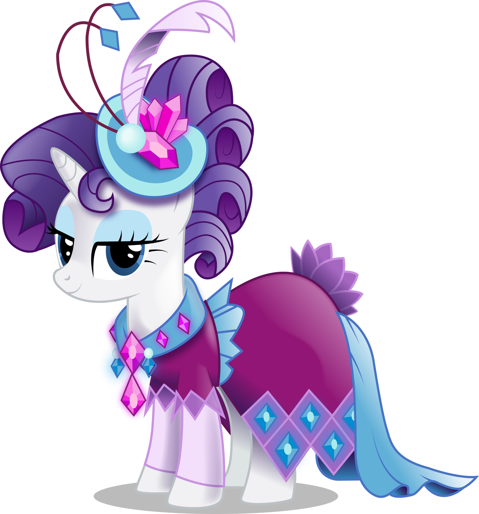 Rarity in Gala Dress (With Shading)