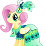 Fluttershy in Gala Dress (With Shading)