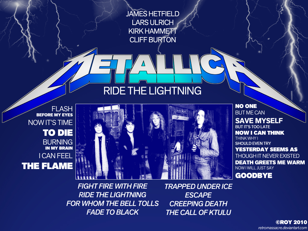 Ride the Lightning Wallpaper by ReTroMaSsAcRe on DeviantArt Ride the Lightning Wallpaper by ReTroMaSsAcRe on DeviantArt