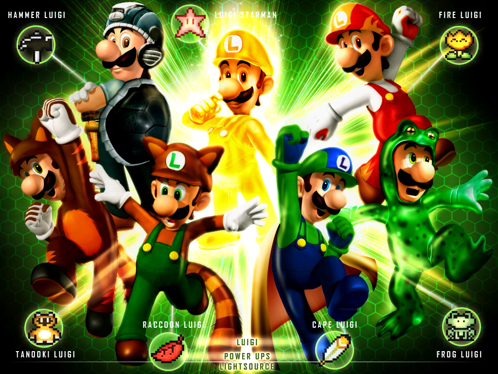 Luigi-clasic Power ups