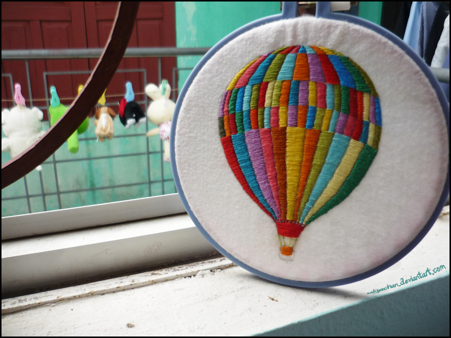 .:embroidery hoop art:. balloon day