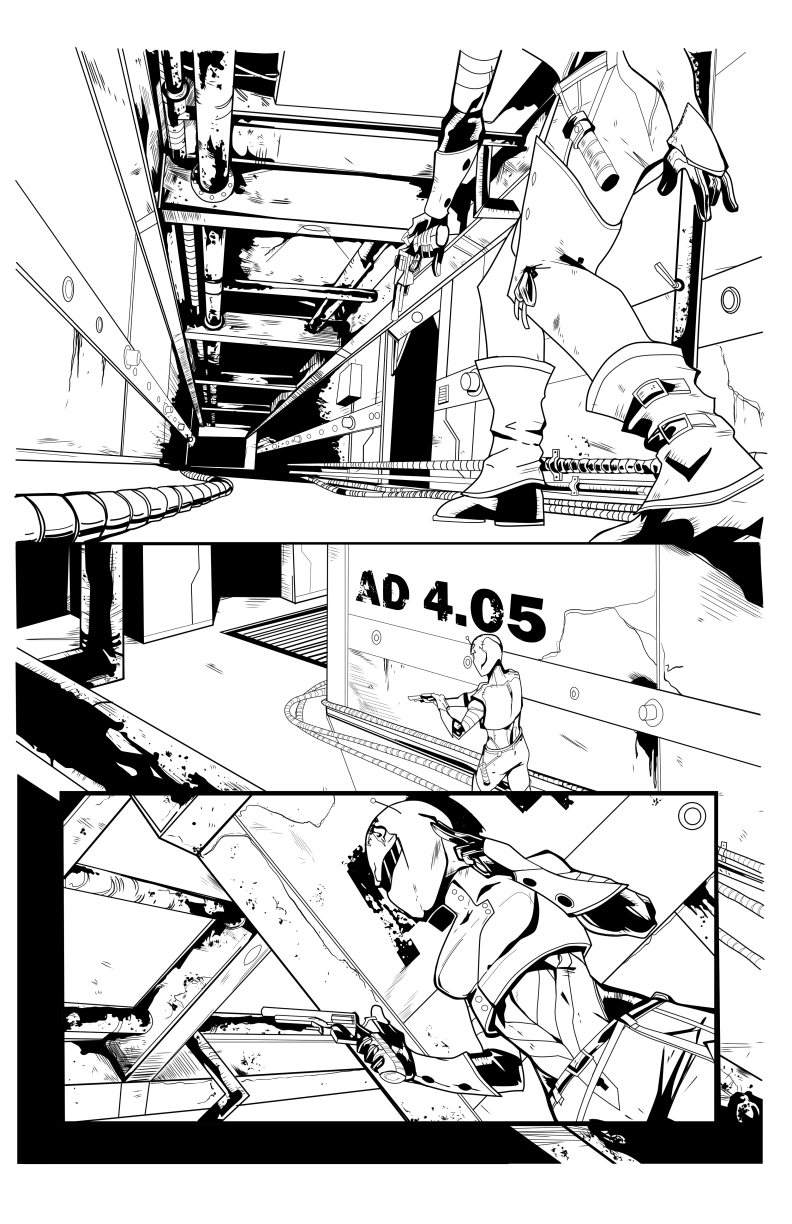 Completed DBW2 page 1 inks