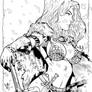 Red Sonja by Caio Marcus with inks by me