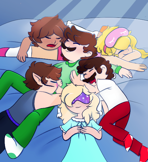 Mario Sleepover Mario (party) sleepover by fairytypez on DeviantArt