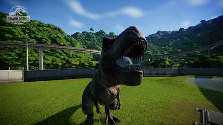 Jurassic World Evolution - T. rex eats (6)