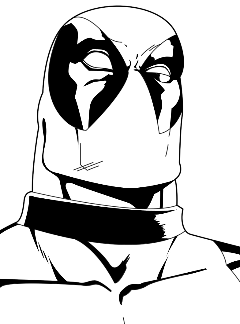 Deadpool Lineart