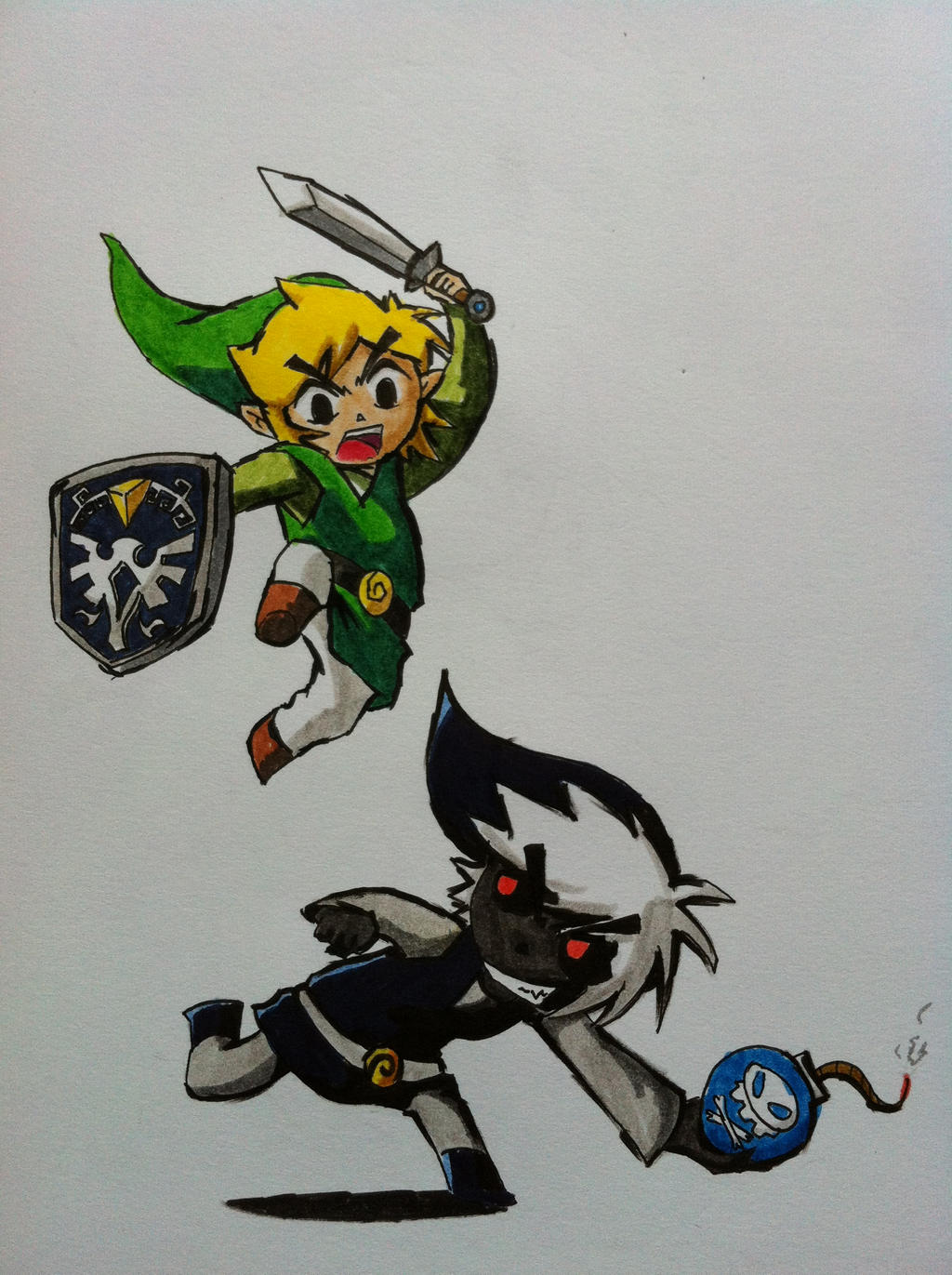 Toon Link vs Dark Toon Link
