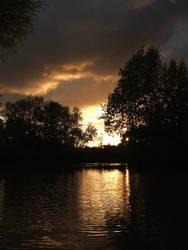 Sunset Over Lake